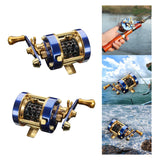 Maxbell High Speed Baitcasting Reels 5.0:1 Ratio Baitcaster Trolling Reel Metal left - Aladdin Shoppers