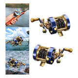 Maxbell High Speed Baitcasting Reels 5.0:1 Ratio Baitcaster Trolling Reel Metal left - Aladdin Shoppers
