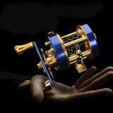 Maxbell High Speed Baitcasting Reels 5.0:1 Ratio Baitcaster Trolling Reel Metal left - Aladdin Shoppers