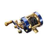 Maxbell High Speed Baitcasting Reels 5.0:1 Ratio Baitcaster Trolling Reel Metal left - Aladdin Shoppers