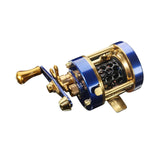 Maxbell High Speed Baitcasting Reels 5.0:1 Ratio Baitcaster Trolling Reel Metal left - Aladdin Shoppers