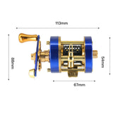 Maxbell High Speed Baitcasting Reels 5.0:1 Ratio Baitcaster Trolling Reel Metal left - Aladdin Shoppers