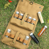 Maxbell Spice Bag Sauce Salt Mini Condiment Bottle Camping Spice Jars for Home Khaki - Aladdin Shoppers