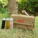 Maxbell Spice Bag Sauce Salt Mini Condiment Bottle Camping Spice Jars for Home Khaki - Aladdin Shoppers