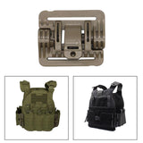 Maxbell 4xVest Quick Release Buckle Slider for Hunting Backpack Strap Belt Accessories Khaki Short
