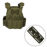 Maxbell 2xVest Quick Release Buckle Slider for Hunting Backpack Strap Belt Accessories Green Long
