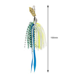 Maxbell Fishing Jig Fishing Baits Lures with Silicone Skirt Flipping Jigs Swim Metal Green White - Aladdin Shoppers