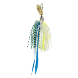 Maxbell Fishing Jig Fishing Baits Lures with Silicone Skirt Flipping Jigs Swim Metal Green White - Aladdin Shoppers