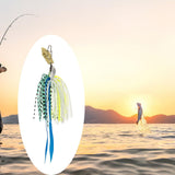 Maxbell Fishing Jig Fishing Baits Lures with Silicone Skirt Flipping Jigs Swim Metal Green White - Aladdin Shoppers