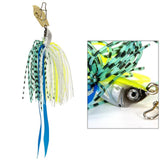 Maxbell Fishing Jig Fishing Baits Lures with Silicone Skirt Flipping Jigs Swim Metal Green White - Aladdin Shoppers