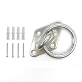 Maxbell 4xDiamond Pad Eye Plate with Ring Heavy Duty for Boat Rigging Training Straps 5mm