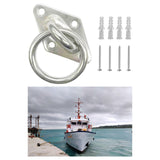 Maxbell 4xDiamond Pad Eye Plate with Ring Heavy Duty for Boat Rigging Training Straps 5mm