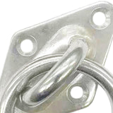 Maxbell 4xDiamond Pad Eye Plate with Ring Heavy Duty for Boat Rigging Training Straps 5mm