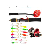 Maxbell 14x Ice Fishing Rod and Reel Set Fishing Jigs with Hooks for Lakes - Aladdin Shoppers