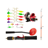 Maxbell 14x Ice Fishing Rod and Reel Set Fishing Jigs with Hooks for Lakes - Aladdin Shoppers