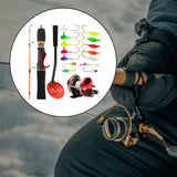 Maxbell 14x Ice Fishing Rod and Reel Set Fishing Jigs with Hooks for Lakes - Aladdin Shoppers