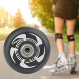 Maxbell Inline Roller Skate Wheel Indoor Outdoor for Scooters Luggage Wheel Practice Black Argent - Aladdin Shoppers