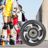 Maxbell Inline Roller Skate Wheel Indoor Outdoor for Scooters Luggage Wheel Practice Black Argent - Aladdin Shoppers