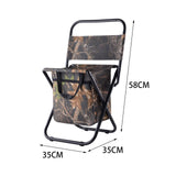 Maxbell Foldable Outdoor Chair Portable Fishing Stool with Zippered Storage Pouch - Aladdin Shoppers