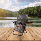 Maxbell Foldable Outdoor Chair Portable Fishing Stool with Zippered Storage Pouch - Aladdin Shoppers