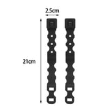 Maxbell 2x2Pcs System Malice Clips Strap Buckle Nylon Magazine Pouch Accessory black