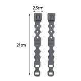Maxbell 4x2Pcs System Malice Clips Strap Buckle Nylon Magazine Pouch Accessory gray
