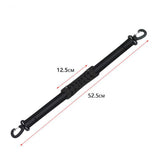 Maxbell 2xPortable Skating Shoes Carrier Strap with End Hooks Belt Ski Boot Strap Black