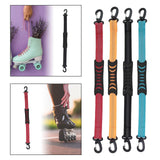 Maxbell 3xPortable Skating Shoes Carrier Strap with End Hooks Belt Ski Boot Strap Black