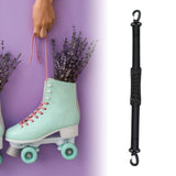 Maxbell 3xPortable Skating Shoes Carrier Strap with End Hooks Belt Ski Boot Strap Black