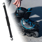 Maxbell 3xPortable Skating Shoes Carrier Strap with End Hooks Belt Ski Boot Strap Black