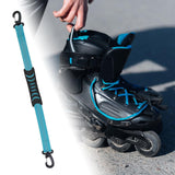 Maxbell 2xPortable Skating Shoes Carrier Strap with End Hooks Belt Ski Boot Strap Blue