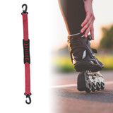 Maxbell 3xPortable Skating Shoes Carrier Strap with End Hooks Belt Ski Boot Strap Red