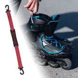 Maxbell 2xPortable Skating Shoes Carrier Strap with End Hooks Belt Ski Boot Strap Red