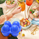 Maxbell 4xEgg Case 4 Grids Egg Storage Box Outdoor Egg Box for Hiking BBQ
