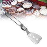 Maxbell 4xCamping Cooking Spatula Stainless Steel Folding Spatula for Outdoor Hiking