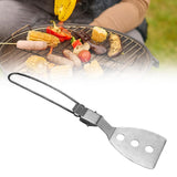 Maxbell 2xCamping Cooking Spatula Stainless Steel Folding Spatula for Outdoor Hiking