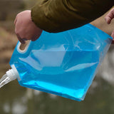 Maxbell 4xWater Storage Jugs Water Bucket Water Carrier Folding Water Container Bag 5L 32.5cmx30.5CM