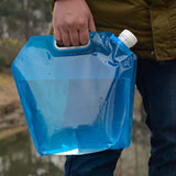 Maxbell 2xWater Storage Jugs Water Bucket Water Carrier Folding Water Container Bag 5L 32.5cmx30.5CM