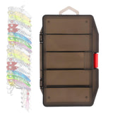 Maxbell 4xFishing Tackle Box Portable Fishing Storage Box Fishing Tools Box Waterproof M