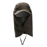 Maxbell 5xOutdoor Hiking Hat with Removable Face Neck Flap Cover Breathable for Garden Green