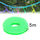 Maxbell 3xClothesline Stretchy Portable Laundry Cord for Garden Camping Accessories RV green 500cm