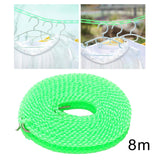 Maxbell 4xClothesline Stretchy Portable Laundry Cord for Garden Camping Accessories RV green 800cm