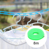 Maxbell 4xClothesline Stretchy Portable Laundry Cord for Garden Camping Accessories RV green 800cm
