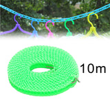 Maxbell 2xClothesline Stretchy Portable Laundry Cord for Garden Camping Accessories RV green 1000cm