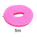 Maxbell 4xClothesline Stretchy Portable Laundry Cord for Garden Camping Accessories RV pink 500cm