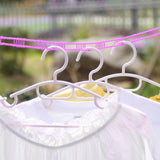 Maxbell 2xClothesline Stretchy Portable Laundry Cord for Garden Camping Accessories RV pink 800cm
