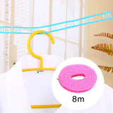 Maxbell 2xClothesline Stretchy Portable Laundry Cord for Garden Camping Accessories RV pink 800cm