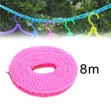 Maxbell 4xClothesline Stretchy Portable Laundry Cord for Garden Camping Accessories RV pink 800cm