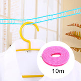 Maxbell 2xClothesline Stretchy Portable Laundry Cord for Garden Camping Accessories RV pink 1000cm