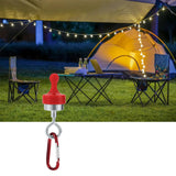 Maxbell 3xMagnetic Hooks Heavy Duty Camping Strong Magnetic Tent Light Hook for Garden Red